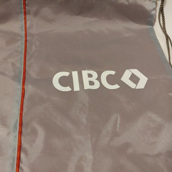 CIBC Canadian Imperial Bank of Commerce Drawstring Bag Backpack BNWOT - Picture 2 of 5